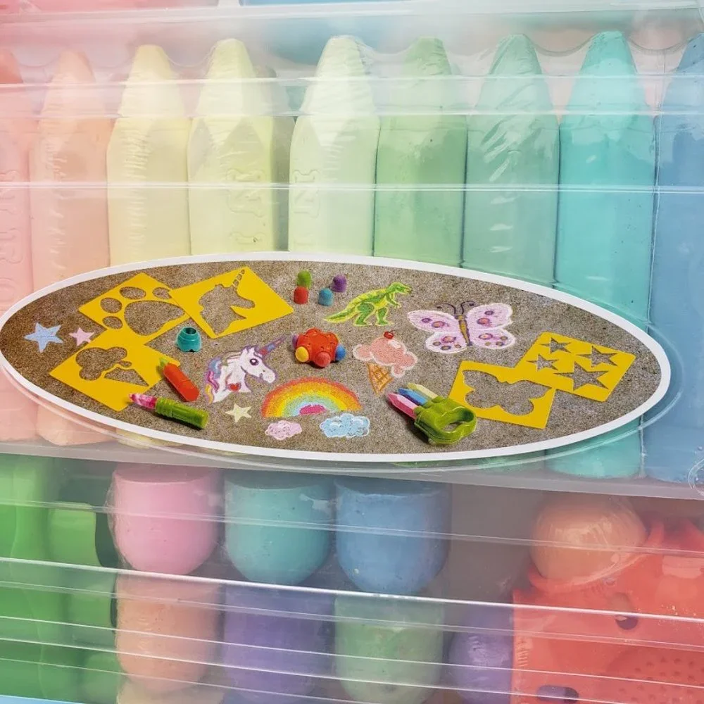 NEW 80 Piece Sidewalk Chalk Toddler School Supplies Arts and Crafts Art supplies